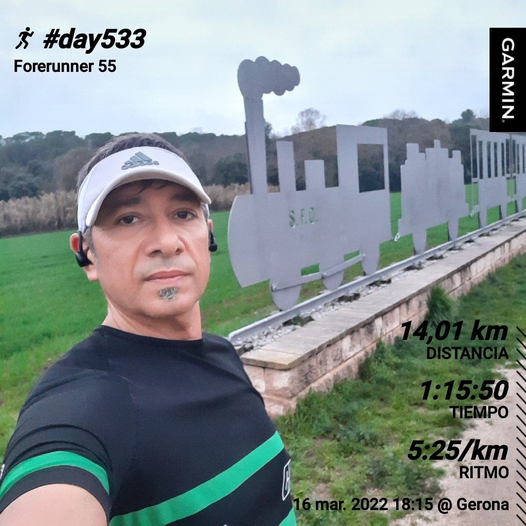 danisoriano70's tweet photo. El tren no para en esta estación 🚂🚂🚂!
#day533
#RunEveryDay 
#metodosori 
#RonhillSpain
#eljardinet #vamosgarmin  
#drinkingrunners #kmsxalimentos #nofunnorun 
#mrfree
#amibola 
#retodravet 
#correresdevalientes 
#runstreak 
#NoDaysOff https://t.co/9BXzSaDcuG