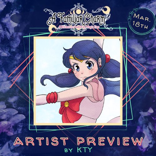 ACharmFamiliar's tweet photo. We’ve got just two days left before our free pdf drops, so to help us count down the time we’re excited to share some of the amazing work contributed by  KTY for the zine! https://t.co/2vmCqgX7mU