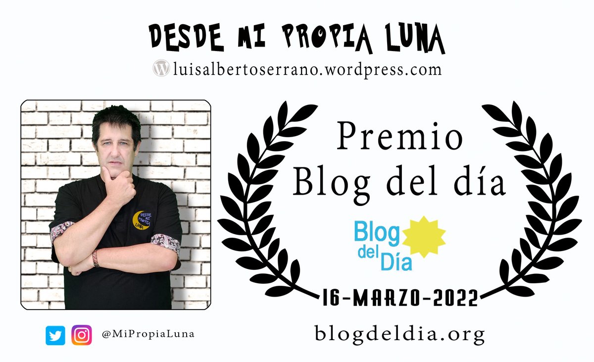 luisalserrano's tweet photo. GRACIAS a los que me "obligaron" a crearlo y me ayudan a darle contenido. Mi Blog @MiPropiaLuna me hace crecer como autor.
Gracias a https://t.co/HU5WrsLnA6 por fijarse en él... y valorar que mis esfuerzos por hacer un trabajo digno valen la pena.

https://t.co/guvDEHTLcM https://t.co/xoSKrnYK23