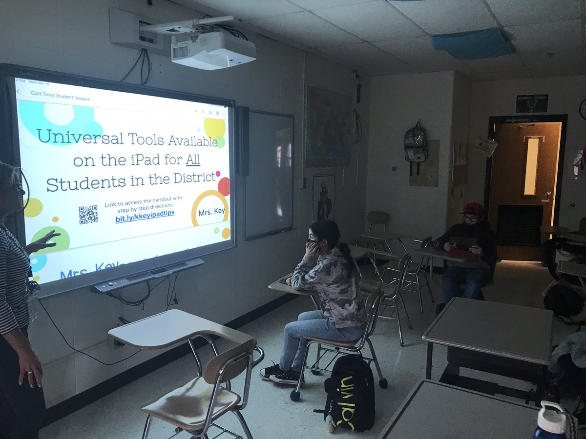 Thank you <a href="/KKey_AT/">Kelly Key</a> for coming to Colt Time and teaching is about the hidden features in our iPads! <a href="/Prairie220/">BMS Prairie Campus</a> #seethestudent220