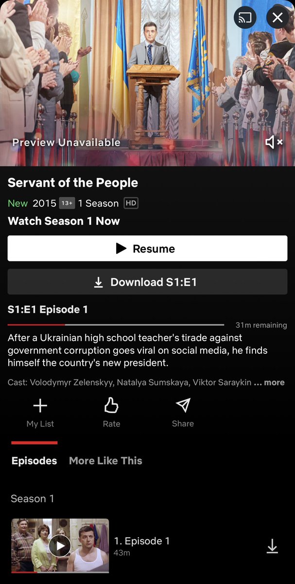 lukasvalasek's tweet photo. I na českém Netflixu je dostupný seriál Servant of the People, v němž ukrajinského prezidenta hraje nynější ukrajinský prezident Volodymyr Zelenskyj. https://t.co/QwwtCkHl4u https://t.co/8XOsB5CgM3