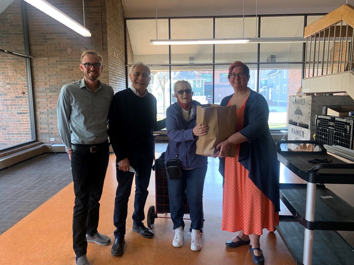 MayDuganCenter's tweet photo. May Dugan Center distributed its ONE-MILLIONTH meal today March 16th since the start of the pandemic. Linda, an Ohio City resident was proud to receive the meal stating that it will help her and her grandchildren. https://t.co/t7XzywI6Jp