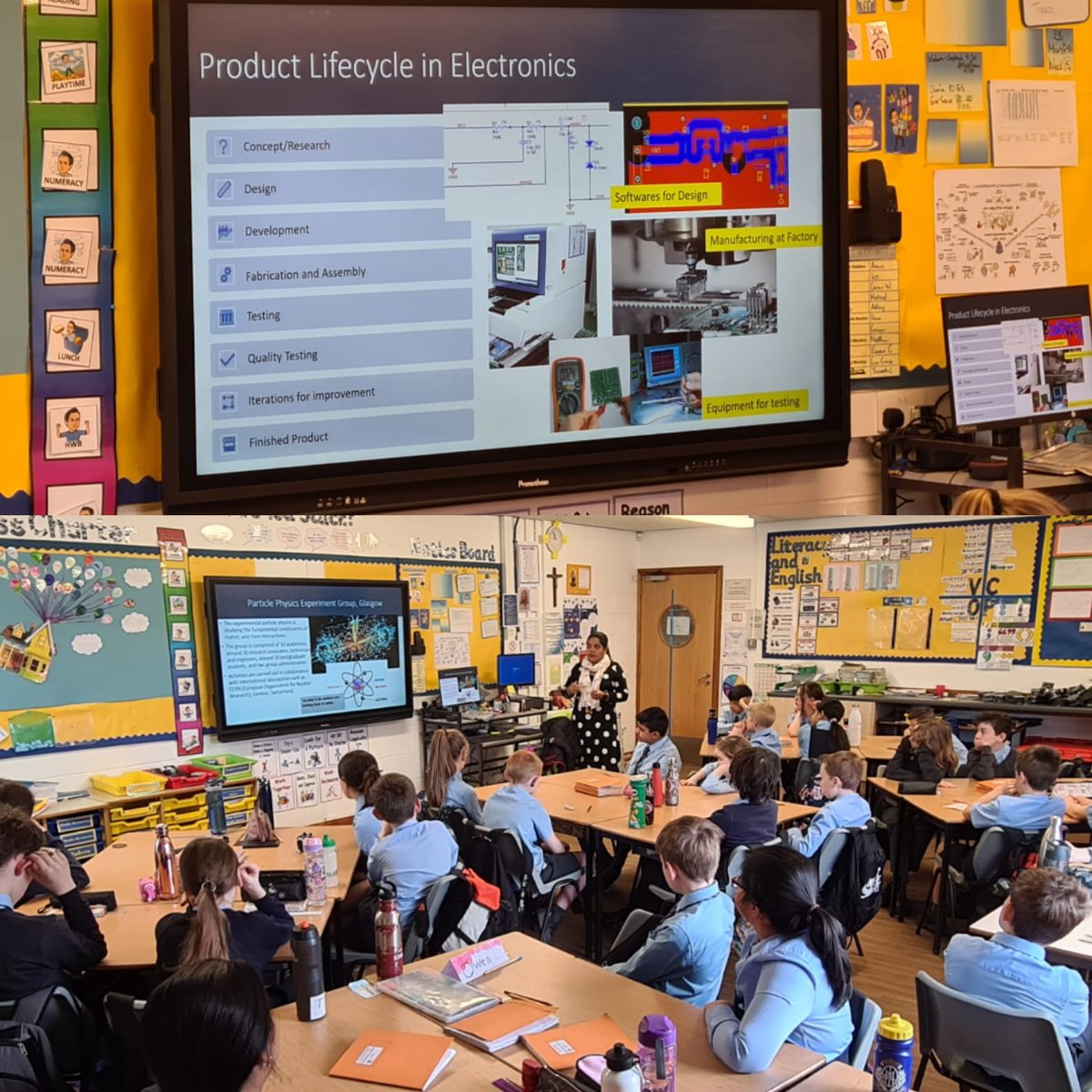 OLM_Primary's tweet image. Primary 7d welcomed Sneha Naik from Glasgow University today to learn about careers in Electronics! We definitely have a few future engineers who were inspired by this talk. #OLMSTEM #ERCSTEM