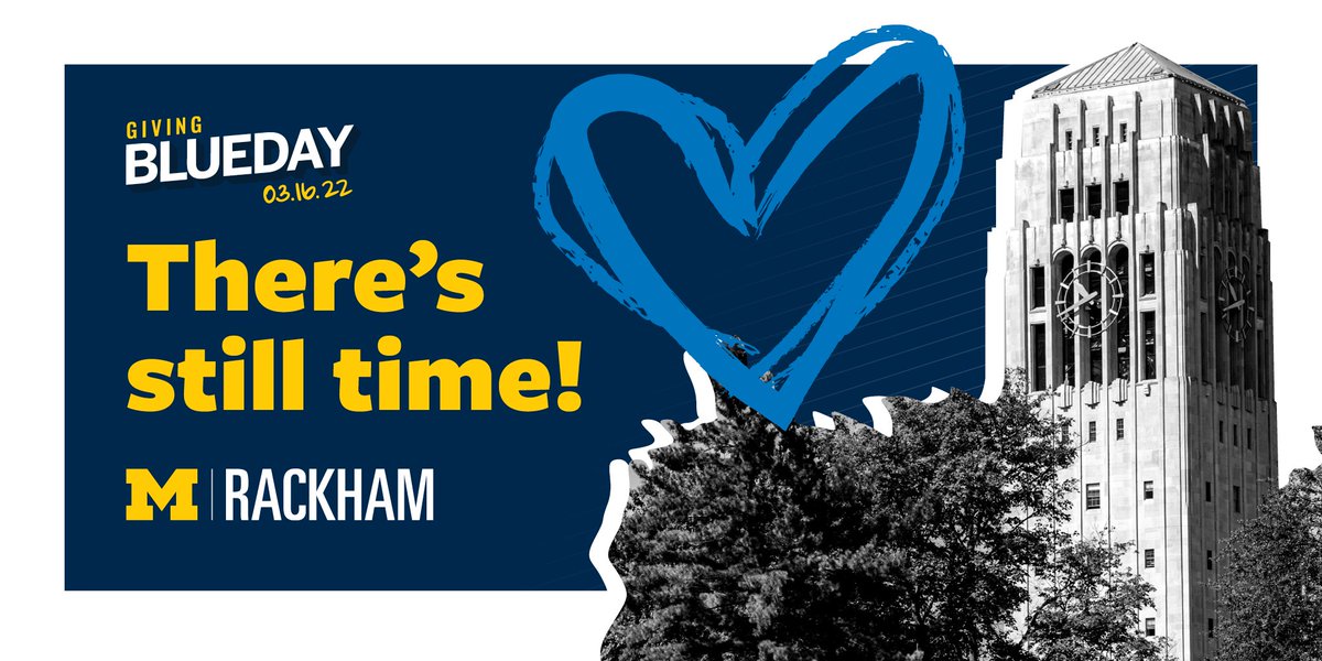 umichgradschool's tweet photo. There’s still time to support Rackham students on #GivingBlueday
https://t.co/rfoFi5TJ0k
#HowRackhamHelps @LeadersandBest https://t.co/7nwUeiJPMy