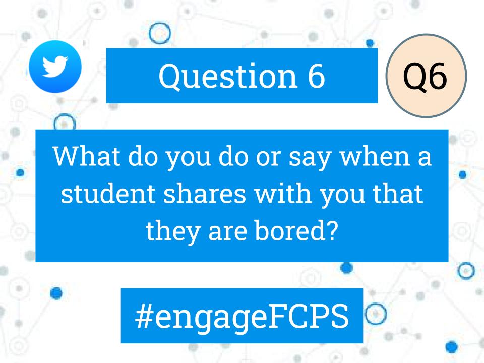 InnovativeLaura's tweet photo. #engageFCPS Q6
Please reply with the #engageFCPS hashtag and "A6" with your response! https://t.co/yhAltzSkMv