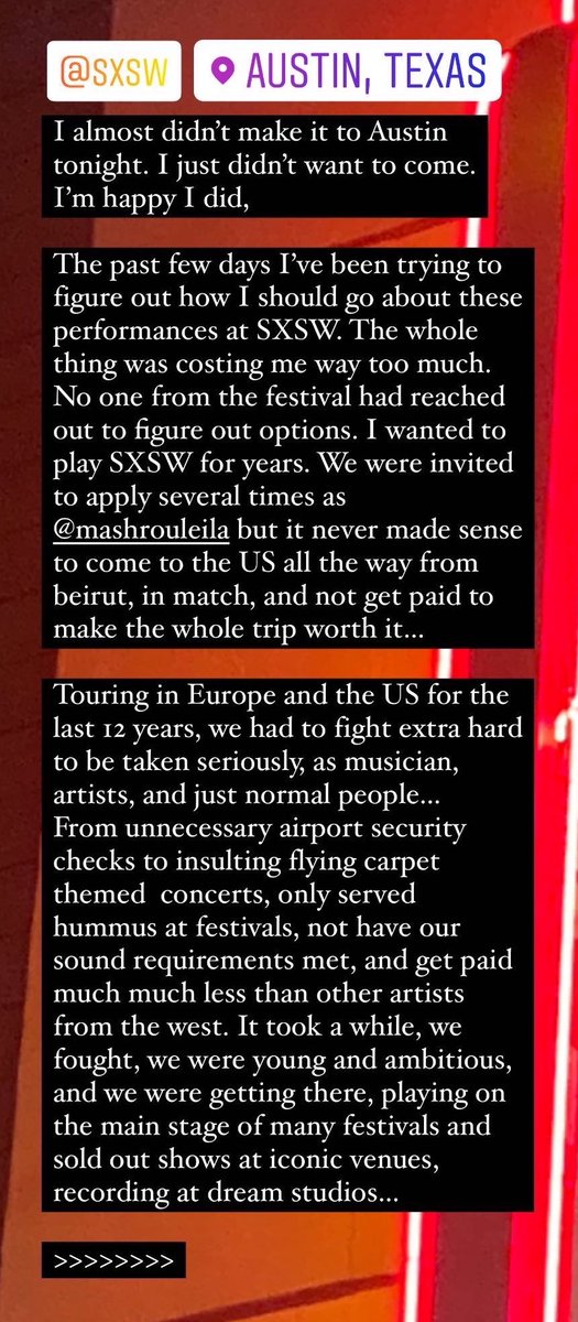 haigpapa's tweet photo. some things need to change @sxsw 
A broken system that alienates some independent musicians instead of supporting them… “THIS IS WHY I DIDN’T WANT TO COME TO SXSW” 
#sxsw2022 https://t.co/vpbeUVysTZ
