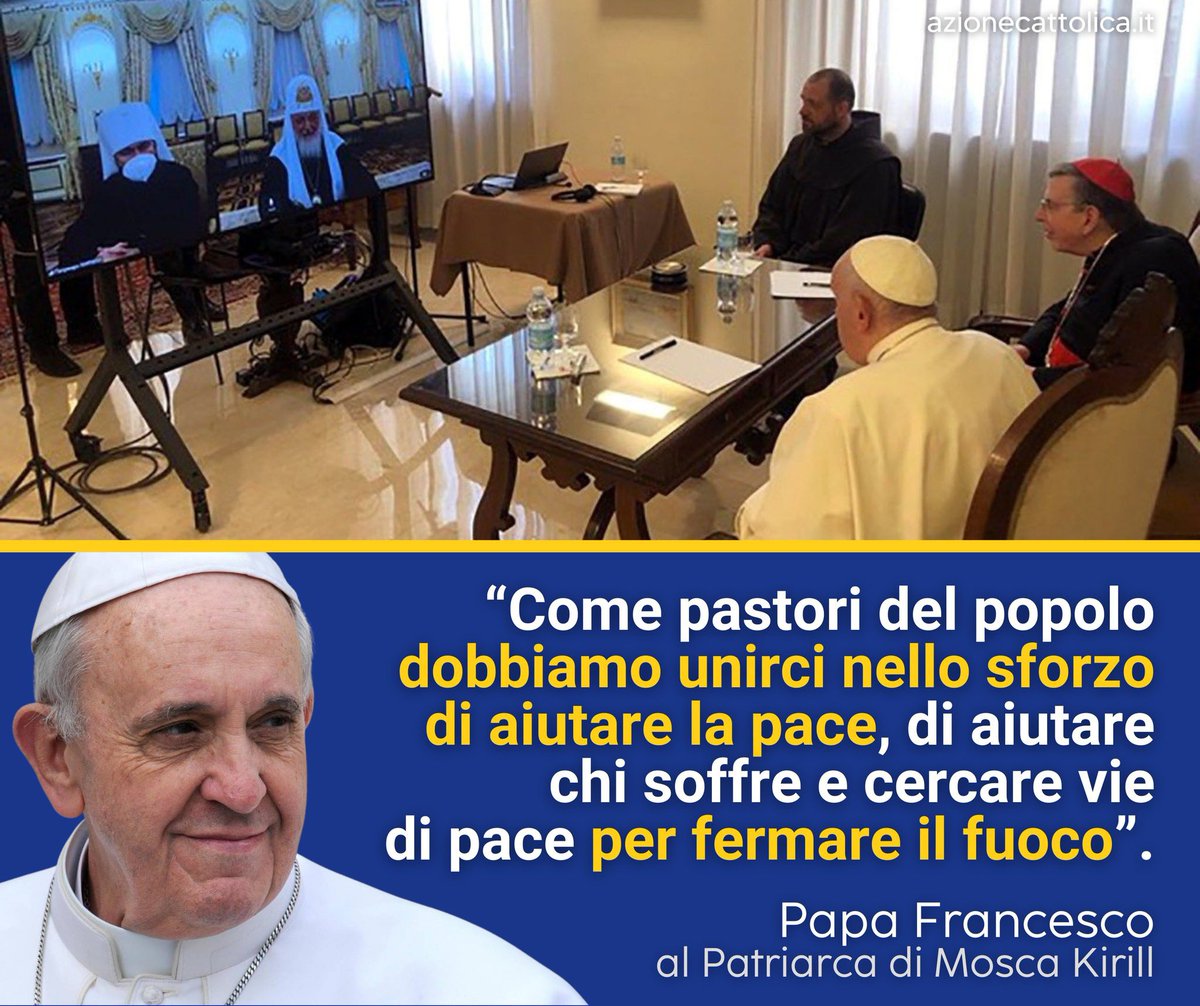 Nel pomeriggio <a href="/Pontifex_it/">Papa Leone XIV</a> ha avuto un colloquio con il Patriarca #Kirill per parlare della guerra in #Ucraina.​
​
"La Chiesa non deve usare la lingua della politica, ma il linguaggio di #Gesù".​ 

Entrambi hanno sottolineato l'eccezionale importanza dei negoziati in corso.