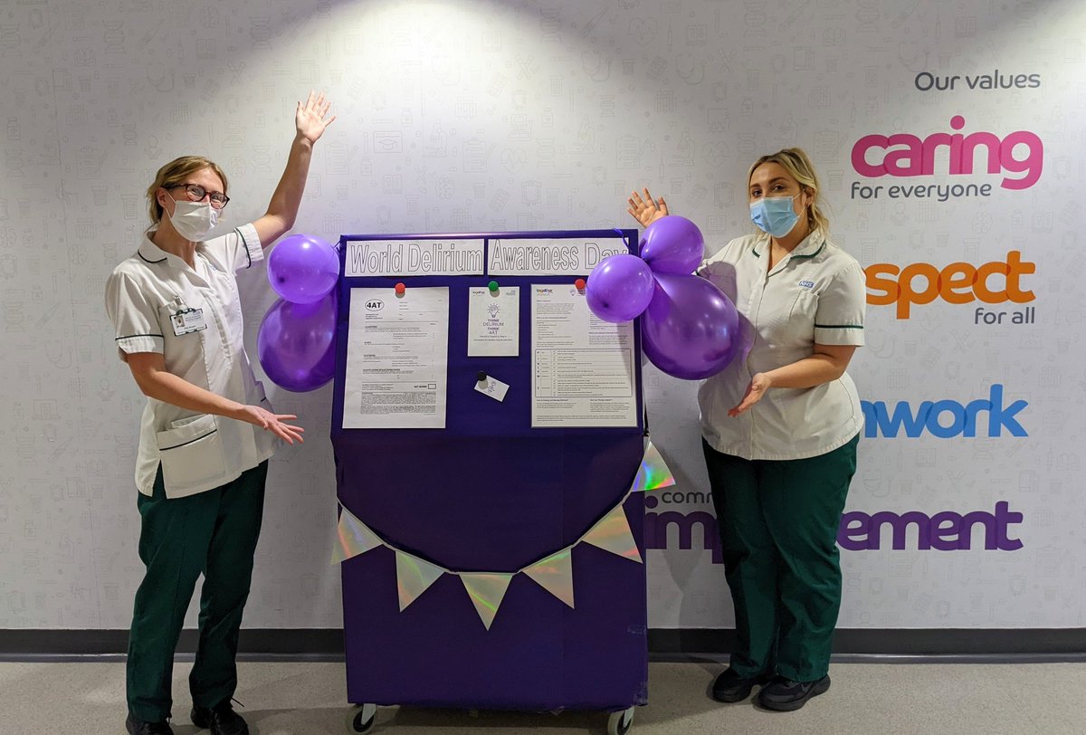 Ellie Brown (@elliebrownot) on Twitter photo Prevent it, Suspect it, Stop it
Think 4AT Think Delirium Campaign is up and running 💜
Really successful first day..... Lots of conversations and learning ! Proud of <a href="/Chloe_Phennah/">Chloe Phennah</a> for all her hard work to improve patient care!
<a href="/WUTHstaff/">WUTH Staff</a> #AcuteOT #Frailty #AHPs Prevent it, Suspect it, Stop it
Think 4AT Think Delirium Campaign is up and running 💜
Really successful first day..... Lots of conversations and learning ! Proud of <a href="/Chloe_Phennah/">Chloe Phennah</a> for all her hard work to improve patient care!
<a href="/WUTHstaff/">WUTH Staff</a> #AcuteOT #Frailty #AHPs