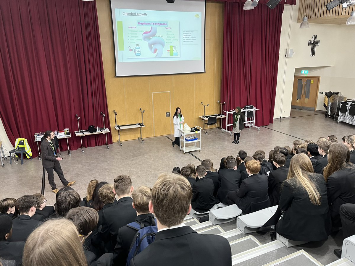 Brilliant ‘Science Week’ Year 9 Assembly today led by the ESJ Science Team &amp; <a href="/ESJ6Form/">Epping St John’s Sixth Form</a> <a href="/MrsJavedESJ/">Mrs Javed</a>