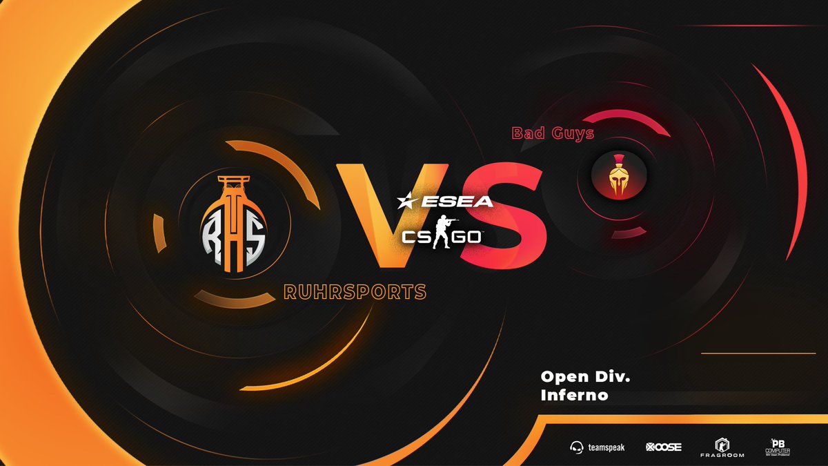 Ruhrsports (@ruhrsports) on Twitter photo 🧡MATCHDAY🧡
Unser #CSGO Team trifft heute in der <a href="/ESEA/">ESEA League</a> auf die #BadGuys !
Wird ein spannendes Spiel, das Ergebnis gibt es wie immer hier, also lasst gerne ein Follow da :) 🧡MATCHDAY🧡
Unser #CSGO Team trifft heute in der <a href="/ESEA/">ESEA League</a> auf die #BadGuys !
Wird ein spannendes Spiel, das Ergebnis gibt es wie immer hier, also lasst gerne ein Follow da :)