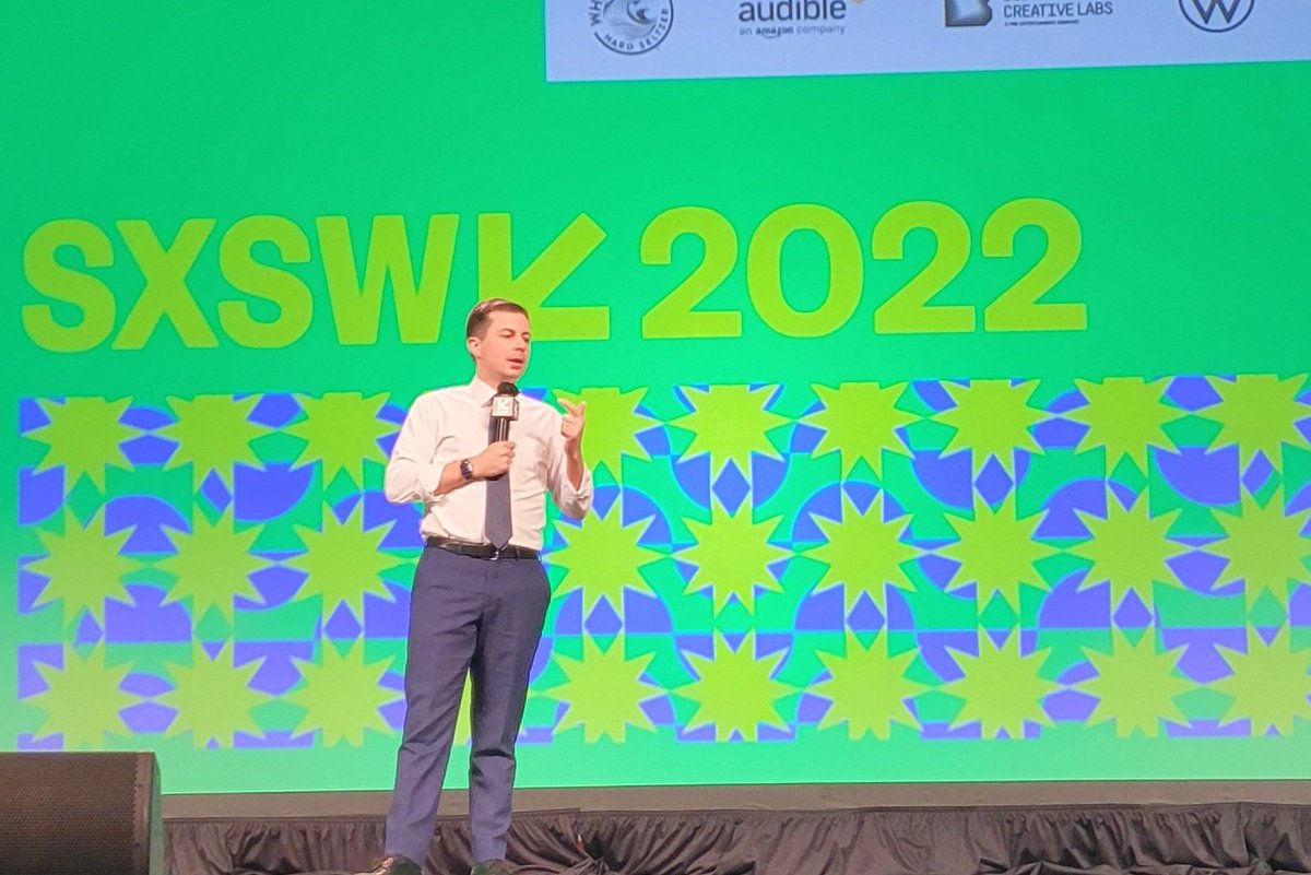 "This is gonna take a while." - <a href="/SecretaryPete/">Secretary Pete Buttigieg</a> on infrastructure. <a href="/sxsw/">SXSW</a> #SXSW2022