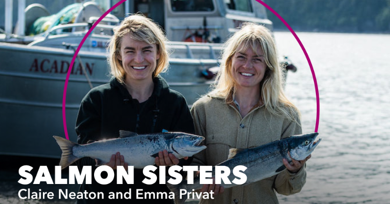 QuickBooks's tweet photo. Sisters Claire Neaton and Emma Privat founded @aksalmonsisters as a way to celebrate their coastal heritage while providing quality, Alaskan-made goods to their community. Learn more about the role they play in Alaska’s fisheries.
#IRunThis #WomensHistoryMonth
