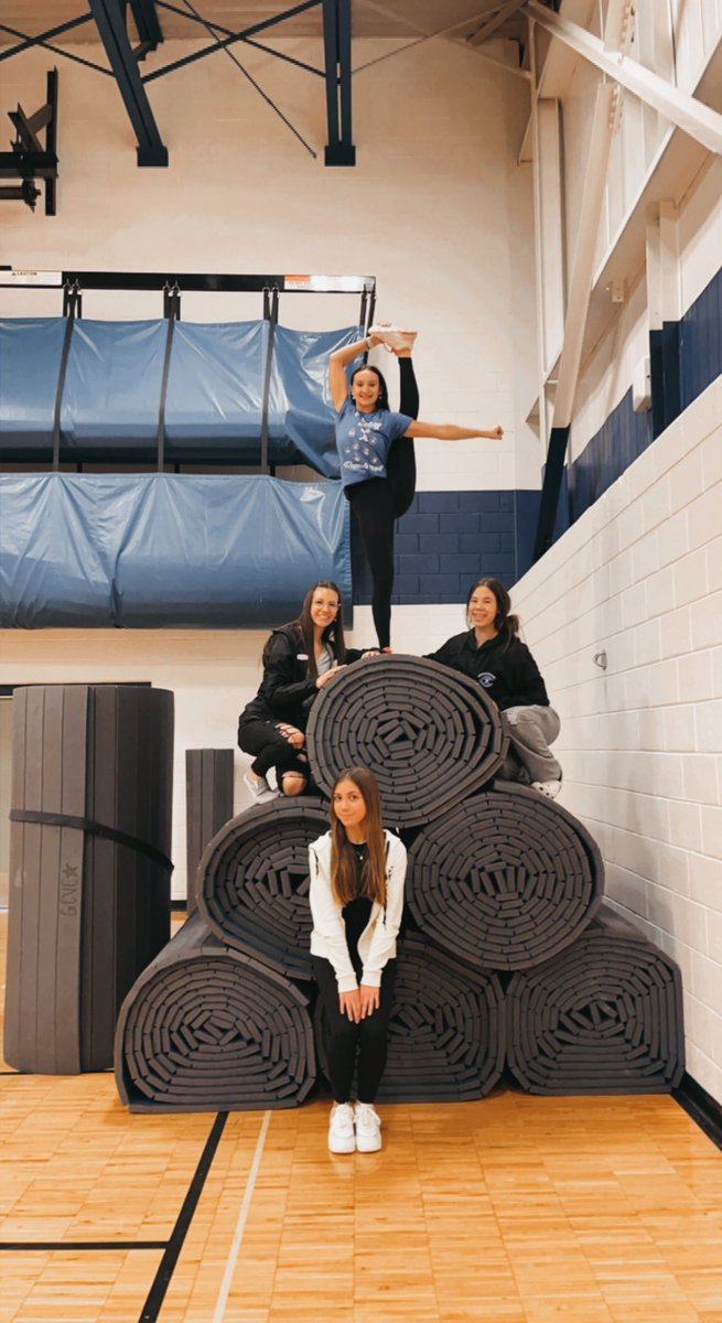 THANK YOU to our incredible athletic department for our NEW MATS 😍💙 we can’t wait to get back to practice &amp; put these mats to use!! 
For now, it’s time for our multi-sport athletes to take on their spring season sport! Good luck to all CHS spring sports 🌸💙