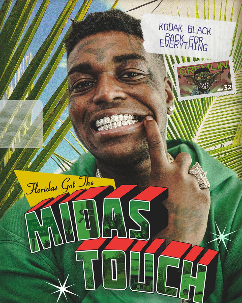 RapCaviar's tweet photo. ❤️ if you’ve been a @KodakBlack1k fan since his early days in Pompano Beach 🌴 https://t.co/3YtN0o0pKe