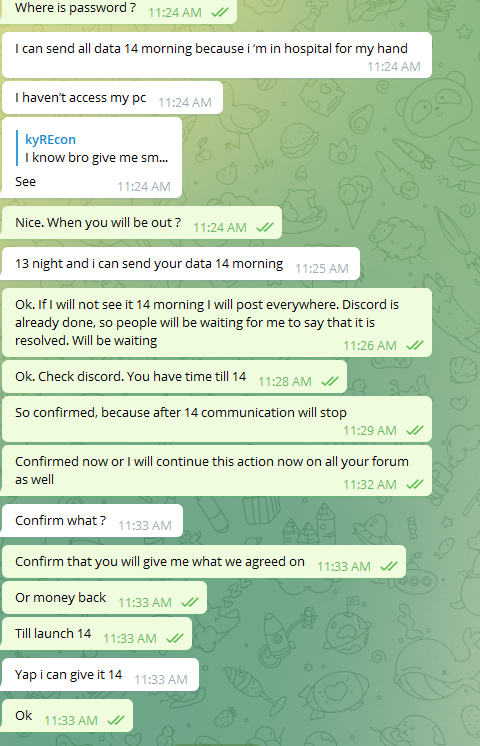 vulnz's tweet photo. @shellterproject @kyREcon Shitty scammer https://t.co/6nLIJMseFT
