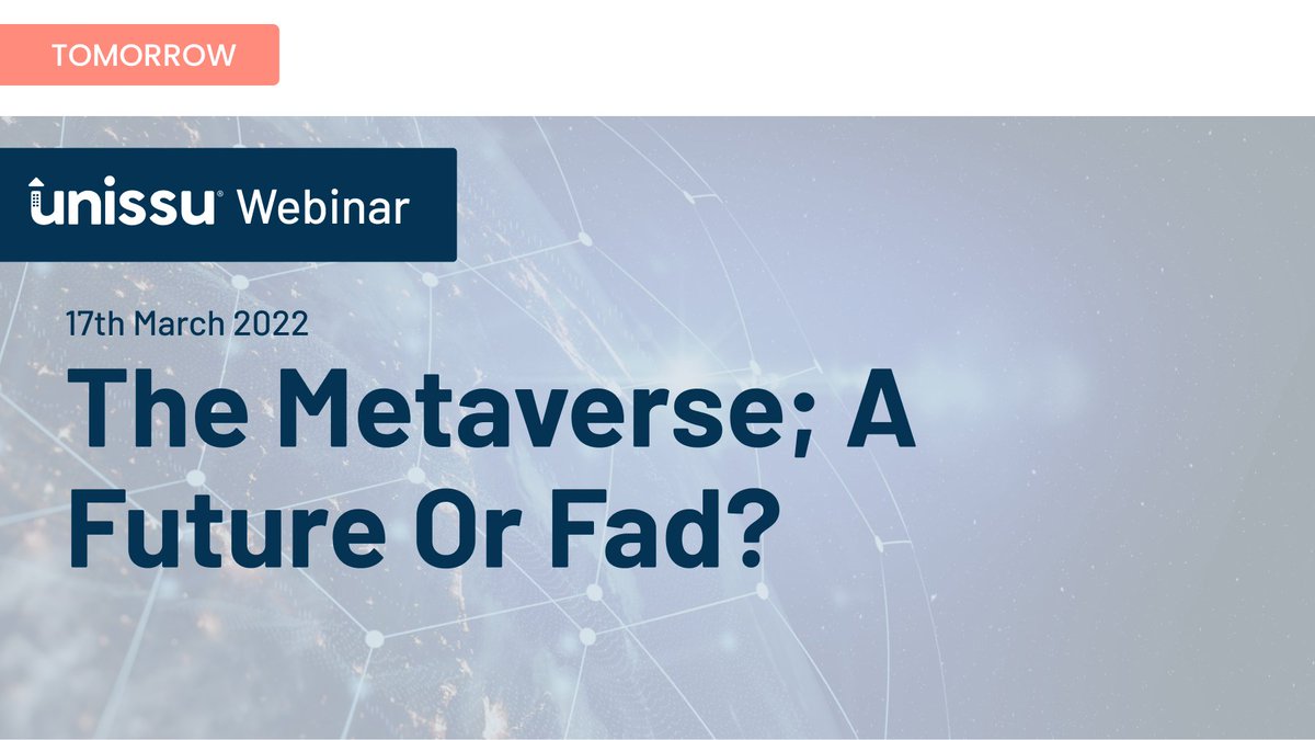 The Metaverse; A Future Or Fad event is happening TOMORROW! 🌌 

Join a fantastic panel TOMORROW as this is debated and discussed, and get a much deeper understanding for the specific topic of the Metaverse!

Get your ticket here - hubs.la/Q015rZNy0