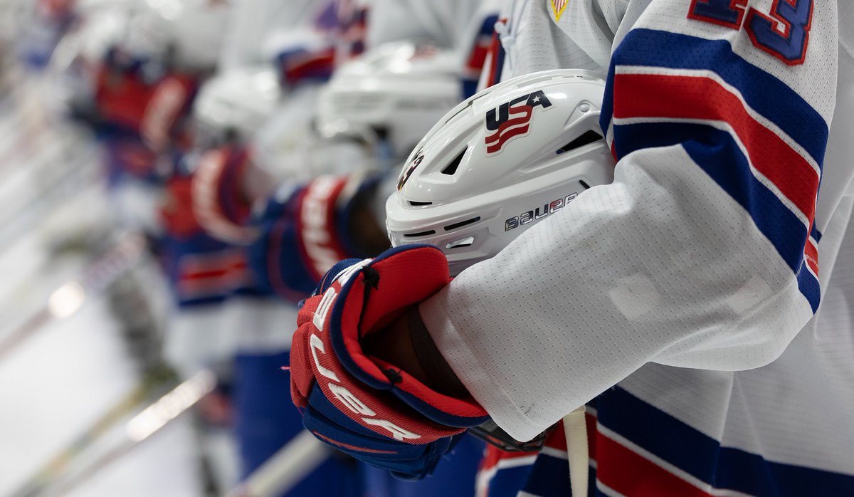 USAHockeyNTDP's tweet photo. The 2022 #NTDP Evaluation Camp roster has been announced! 🇺🇸

Good luck at @USAHockeyArena next week, boys! 

MORE → https://t.co/LD1Ye2zpDO https://t.co/BmbuivtyeC