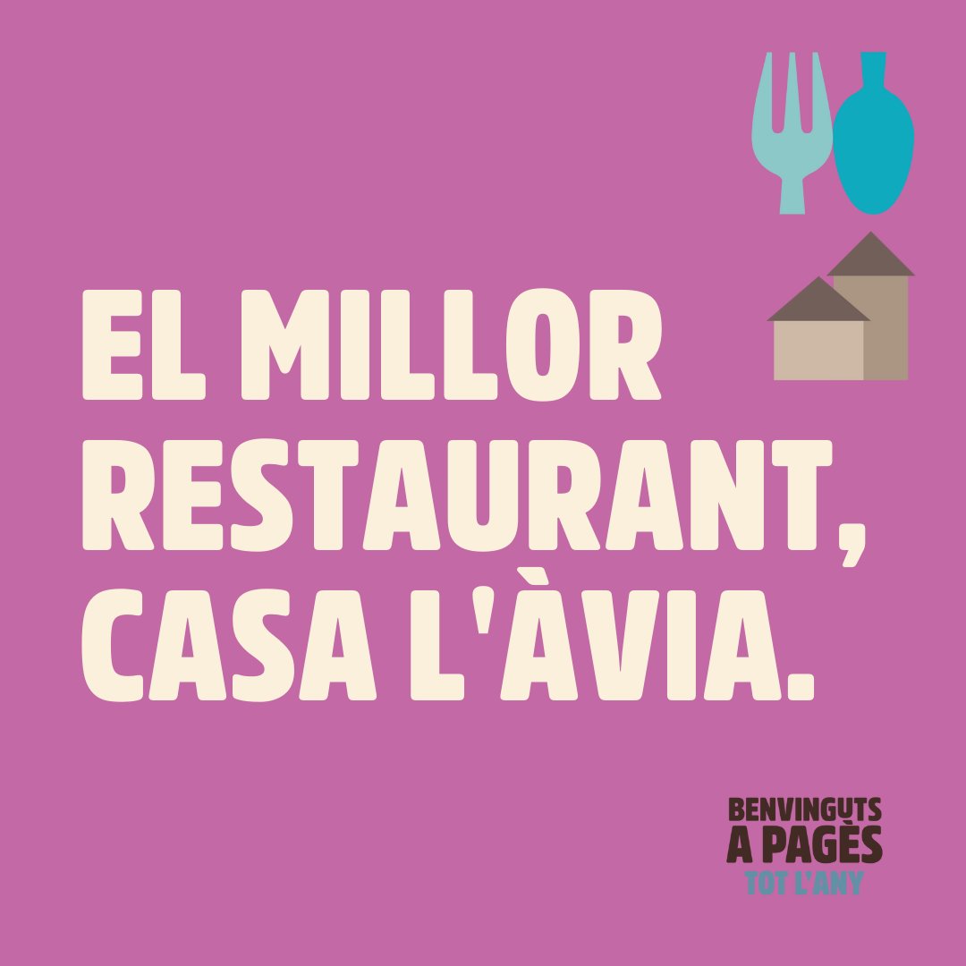 BenvingutsPages's tweet photo. Aixeca la mà si tu també creus que el millor restaurant és a casa de l'àvia! 👩🌾
.
Descobreix tots els restaurants de la teva comarca que porten la cuina de l'àvia als fogons a 📍👉https://t.co/igNoCdVsM6
.
#BenvingutsAPagesTotLany #SocPages #SocPagesa #productecatala #activitats https://t.co/HZPo9VKzQN