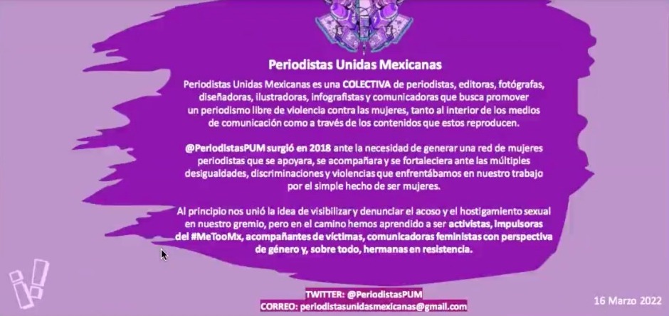 "Hay una falta de protocolos para la prevención, atención, sanción y erradicación de la violencia y la discriminación contra las #mujeres. Por ello es destacable el valor social de movimientos como #MeToo": Periodistas Unidas Mexicanas <a href="/PeriodistasPUM/">Periodistas Unidas Mexicanas</a>.