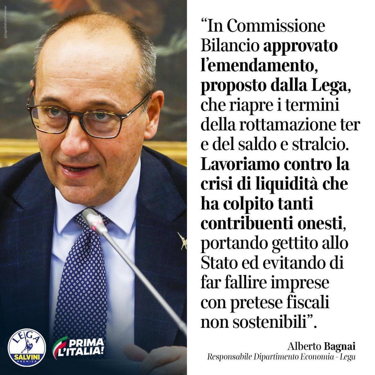 LBriziarelli's tweet photo. Sì alla #rottamazione ter e al #saldoestralcio. Approvato l'emendamento presentato da @Lega_Senato.

Soprattutto in questo momento serve sostenere #famiglie, #professionisti e #attività oneste, ma colpite dalla #crisi. Un aiuto concreto per non lasciare indietro nessuno. https://t.co/UtANVbhk9t