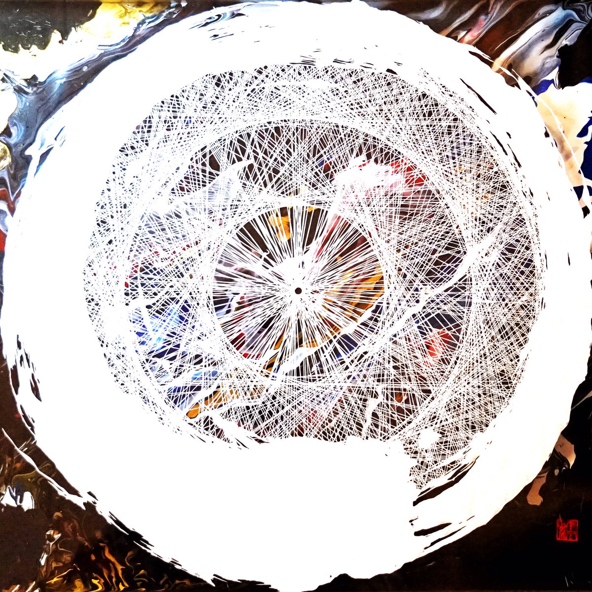 walker0226's tweet photo. 比較的細かい数学的なデザインの切り絵作品を手作業で切っています。

 #春の創作クラスターフォロー祭り
#数学アート 
#切り絵 https://t.co/FUCZC1lZdN