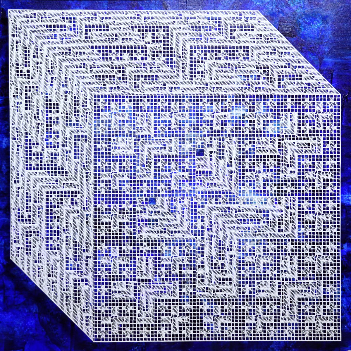 walker0226's tweet photo. 比較的細かい数学的なデザインの切り絵作品を手作業で切っています。

 #春の創作クラスターフォロー祭り
#数学アート 
#切り絵 https://t.co/FUCZC1lZdN