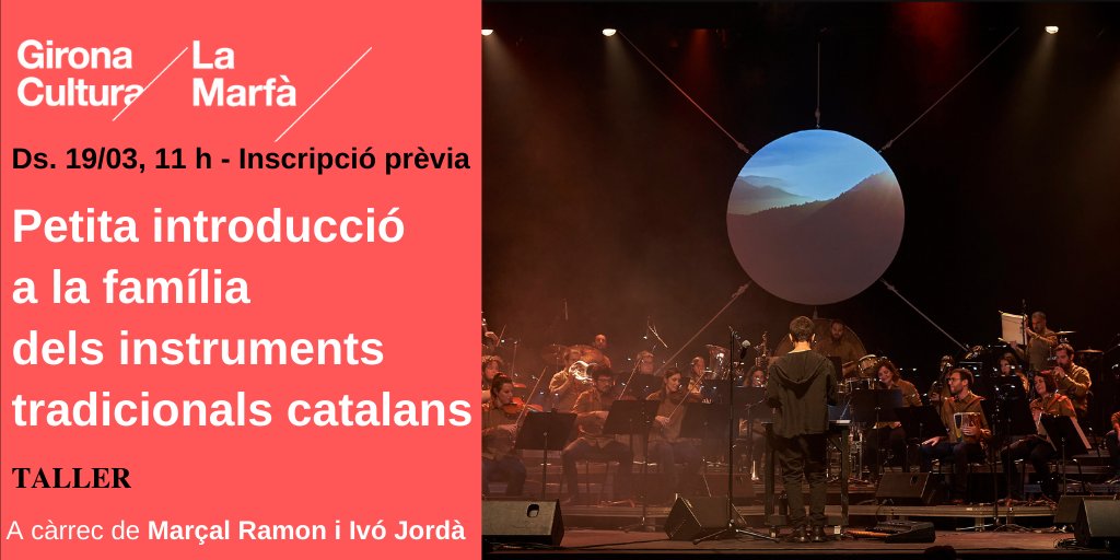 LaMarfamusica's tweet photo. Apunta't al taller per a públic familiar “Petita introducció a la família dels instruments tradicionals catalans” l’ @ivojordaa i en @sal_ramon ens en parlaran!
https://t.co/baJejogcqE
 #músics #instrumentstradicionals #familiar https://t.co/DM4eJE63Kv