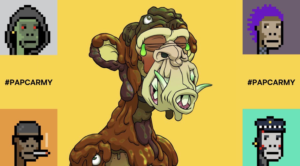 PUNKxAPE's tweet photo. 🥁 PAPC Giveaway 🥁 

🚨Attention Apes🚨 

🟨1 0xMAYC NFT
⬜️4 PAPC FREE MINTS 
🟦10 x OG spots 
🟡20 x WL 

To enter:

🟣Tag 3 best frens +
🔉“ Quote Tweet”
#PAPCARMY #WAGMI #yellowarmy #0xmayc #0xapes #NFTs 

LFG🔥

Winners will be announced on Discord.
https://t.co/xReOz2621d https://t.co/zpOT38mqVc