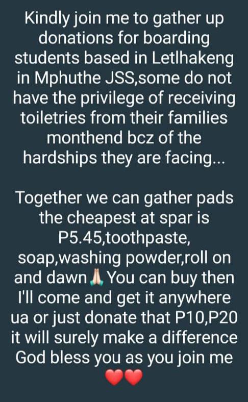 tshepiyame's tweet photo. Hello Twitter fam. Mphute CJSS in Letlhakeng is asking for help for its students.  My sister is a teacher and asked me to post for her since she's not on Twitter.  Any help is welcome https://t.co/8JJzfoKNPe