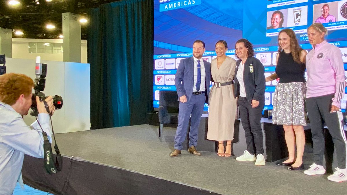 Finishing strong here at #SoccerexAmericas with the “Empowered &amp; in power” panel featuring <a href="/dcunited/">D.C. United</a>’s @danitajohnson, <a href="/ColumbusCrew/">The Crew</a>’s <a href="/KristinBernert/">Kristin Bernert</a> <a href="/ChicagoFire/">Chicago Fire FC</a>’s #IshwaraGlassmanChrein &amp; <a href="/InterMiamiCF/">Inter Miami CF</a>’s <a href="/DawnScott06/">Dawn Scott</a>, hosted by <a href="/TUDNUSA/">TUDN USA</a>’s <a href="/RamsesSandoval/">Ramses Sandoval ©️</a>