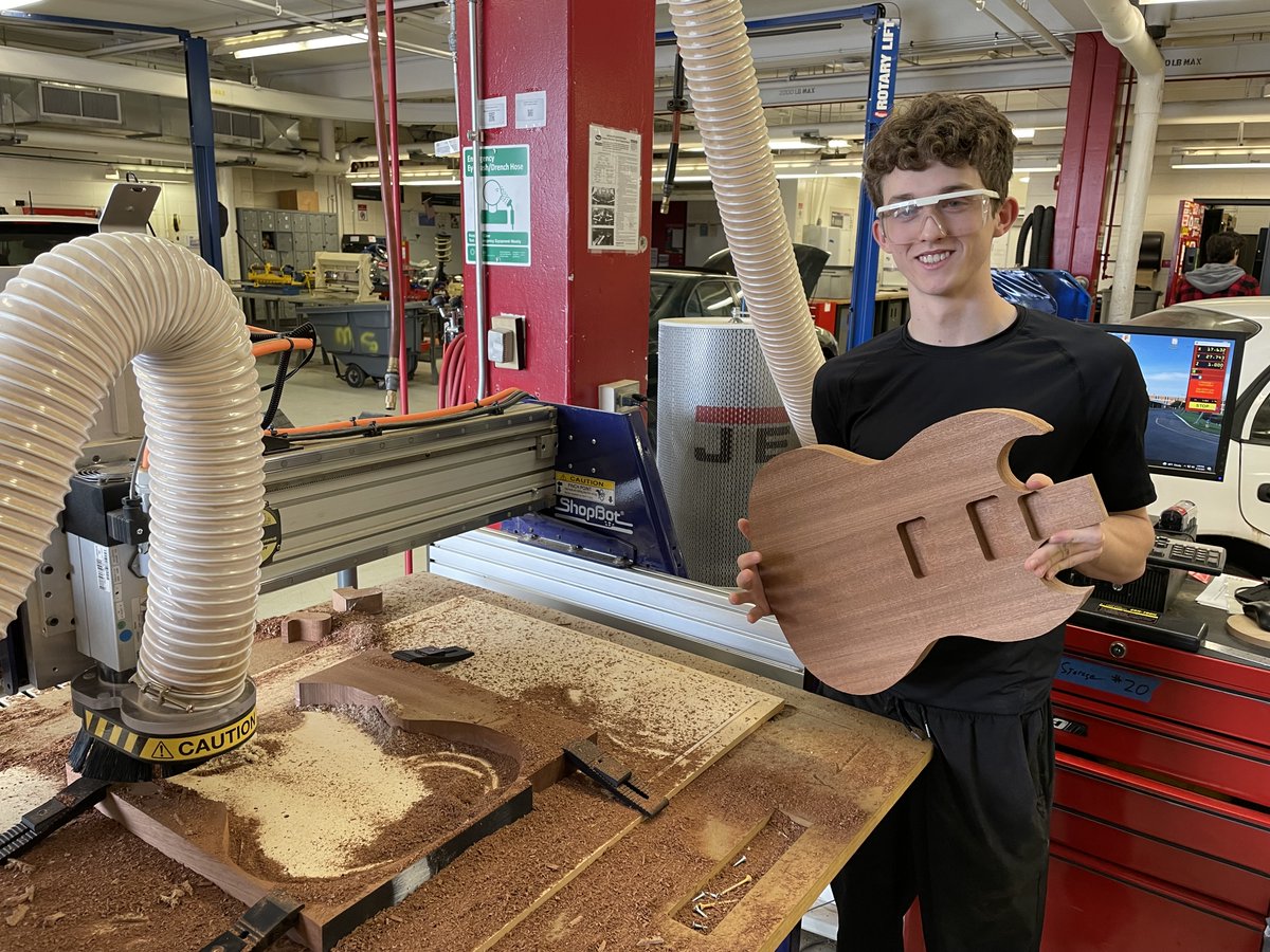 Engineering Design students are starting to make their High Fidelity prototypes. Who likes custom-made guitars?<a href="/Maine_South/">Maine South HS</a>