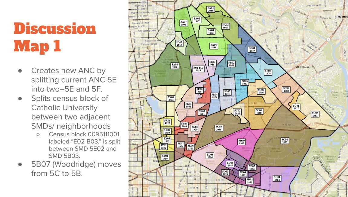 ZacharyforWard5's tweet photo. Neighbors, please lean in to provide feedback on proposed changes to #Ward5 ANC boundaries. There are three discussion maps, pictured below and linked here: https://t.co/14bP3EMg3q. You have until this Monday, March 21 to submit feedback via this form: https://t.co/6OKwDY8lIp https://t.co/hvGFMszUXM