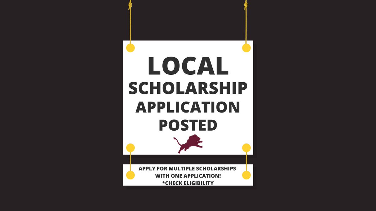 Local scholarship application posted: bit.ly/2TP2PsG
Please email your counselor if you have any questions. The local scholarships are highlighted in yellow and they are continuously being posted. #BwdPride