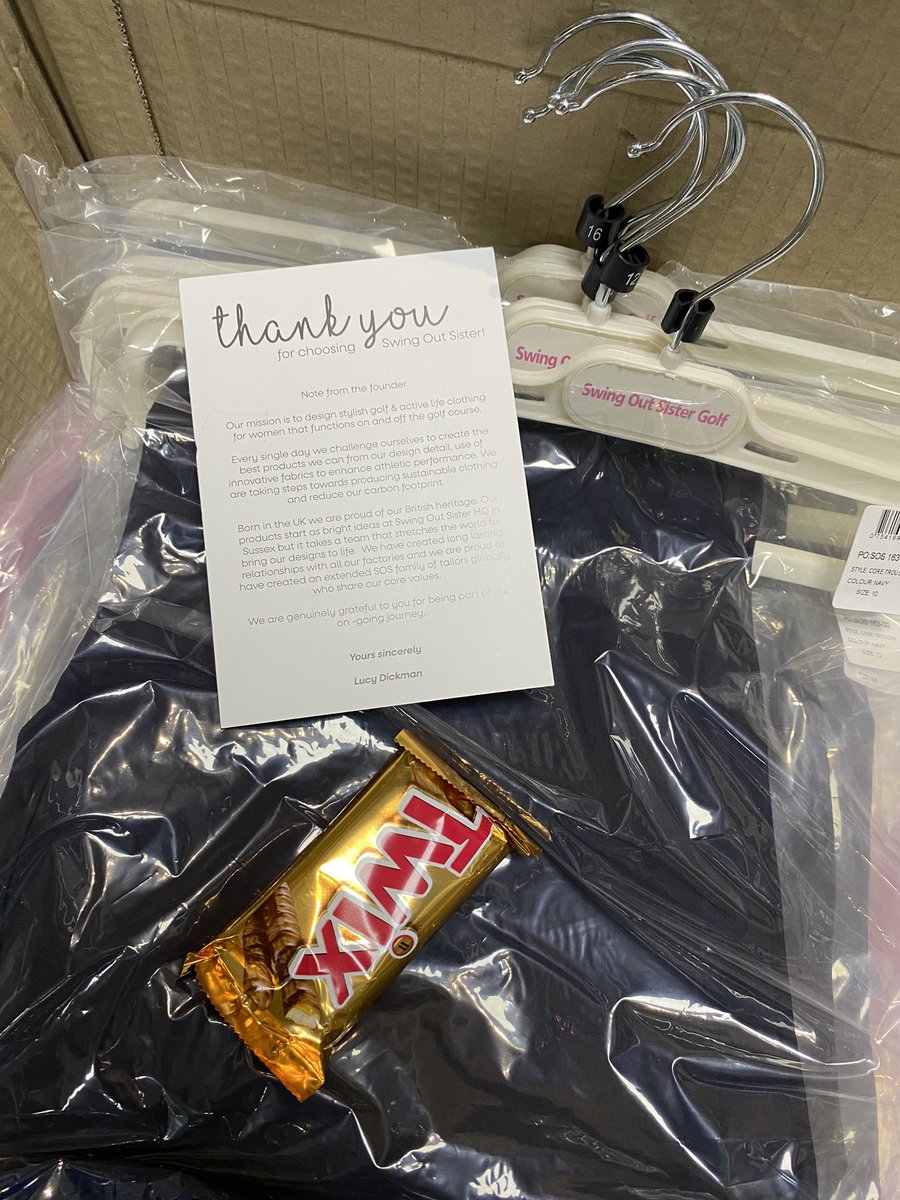 Nice touch down <a href="/sosladiesgolf/">Swing Out Sister Golf</a> it’s great to deal with such a lovely team and we are proud to be stockists of this fantastic ladies apparel brand #Swingoutsister#twix#Ladiesgowf