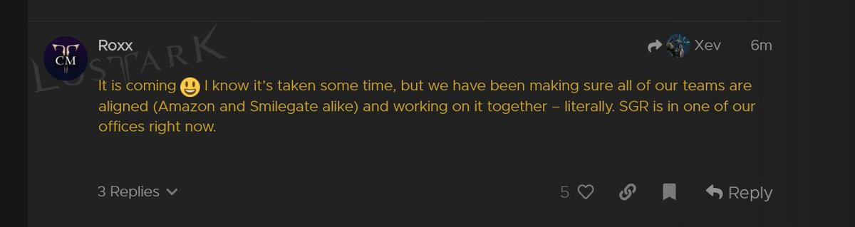 Stoopzz_TV's tweet photo. This is great news to hear! I am not sure why this type of stuff isn't shared more publicly, as I know many players are waiting for a response regarding the T3/Argos situation @playlostark https://t.co/njOSnaDRTV