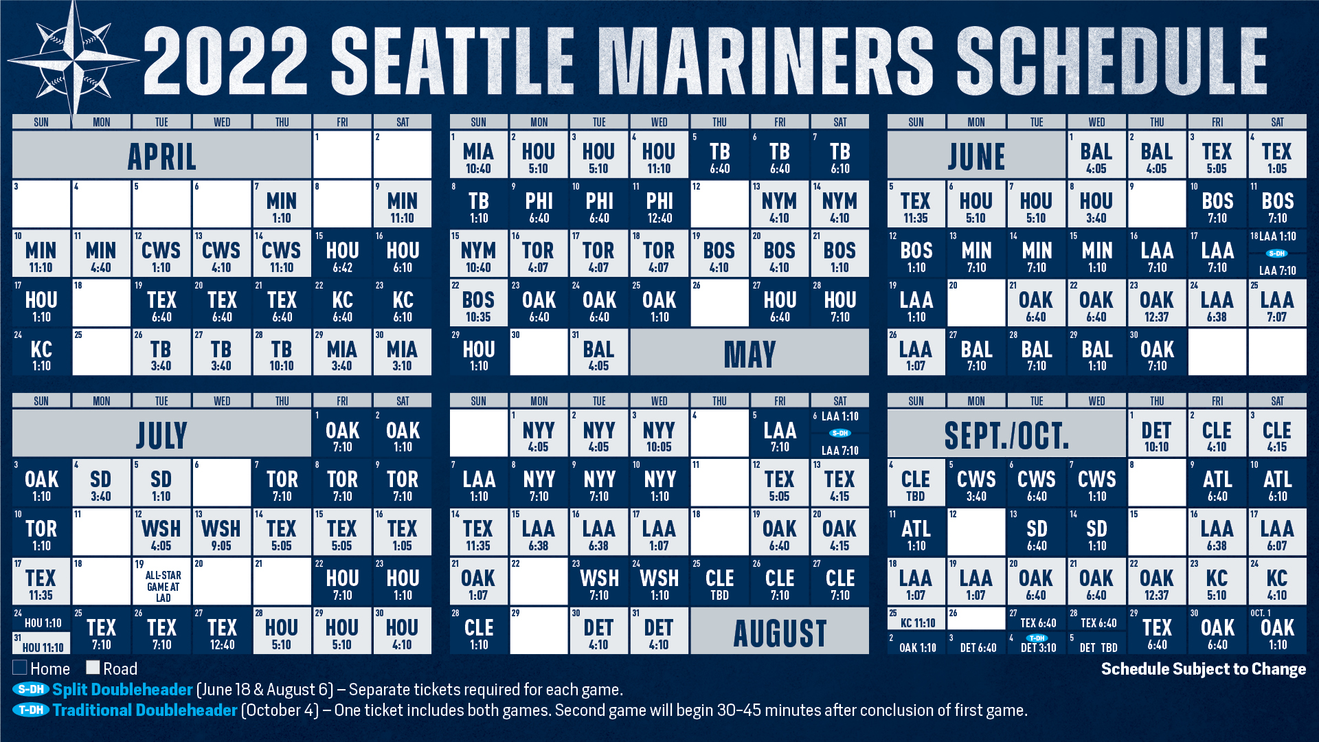 Mariners 2023 Schedule Printable Printable World Holiday