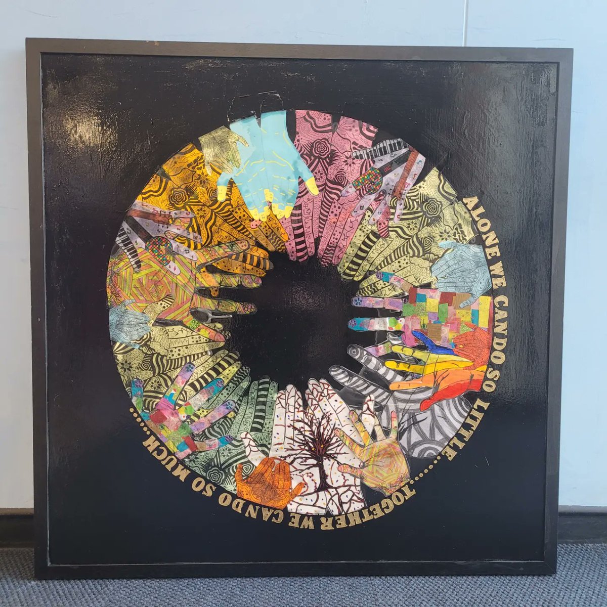 Art club <a href="/rvhs_school/">Ryburn Valley High</a> completed their first commission,  a pair of eye inspired canvases for the eye clinic at Calderdale Hospital #workingtogether.