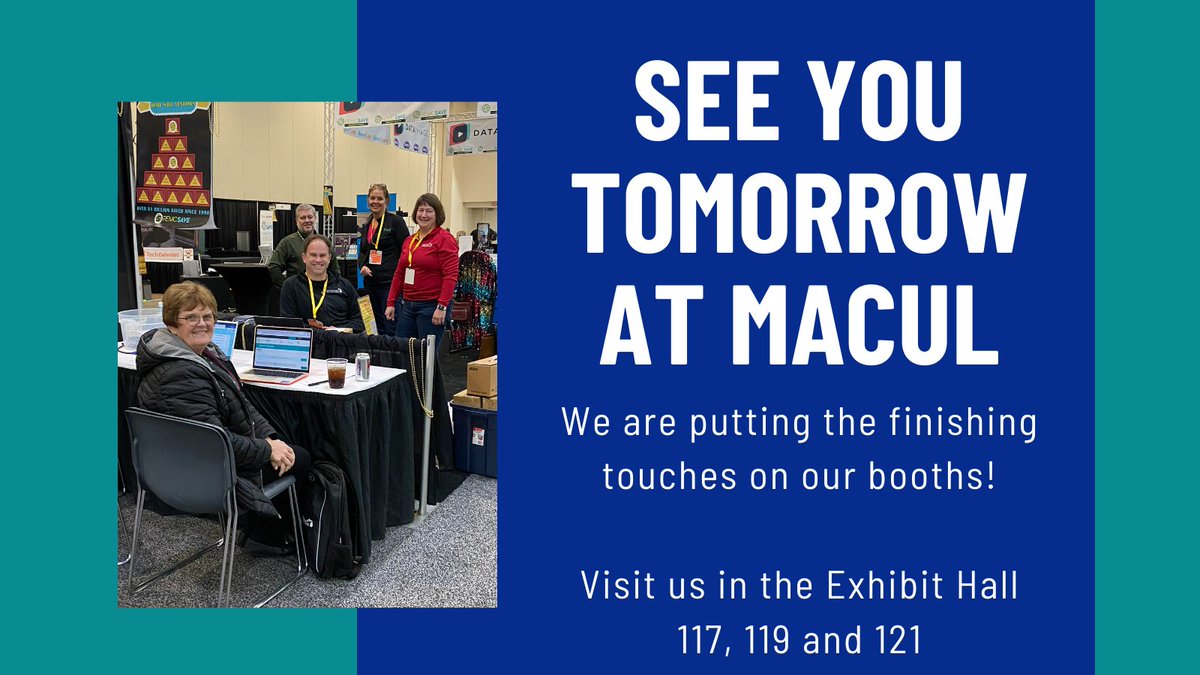 REMCAssociation's tweet photo. We are looking forward to seeing you!  Visit us at MACUL Thursday and Friday.  We will be in the Exhibit Hall Booths 117, 119 and 121. https://t.co/MY76oFOMnp