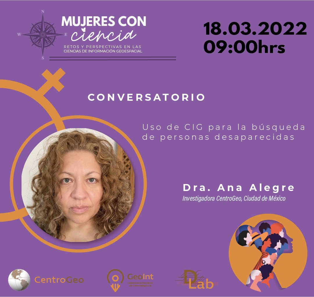 igiscConference's tweet photo. Mujeres con ciencia, tiene como objetivo visibilizar y fomentar la participación de las mujeres en las Ciencias de Información Geoespacial, a través de entrevistas, pláticas, mesas de diálogo, talleres y seminarios con las las mujeres de CentroGeo. 
https://t.co/cVRrHONsVA https://t.co/6RyuxZCP6K