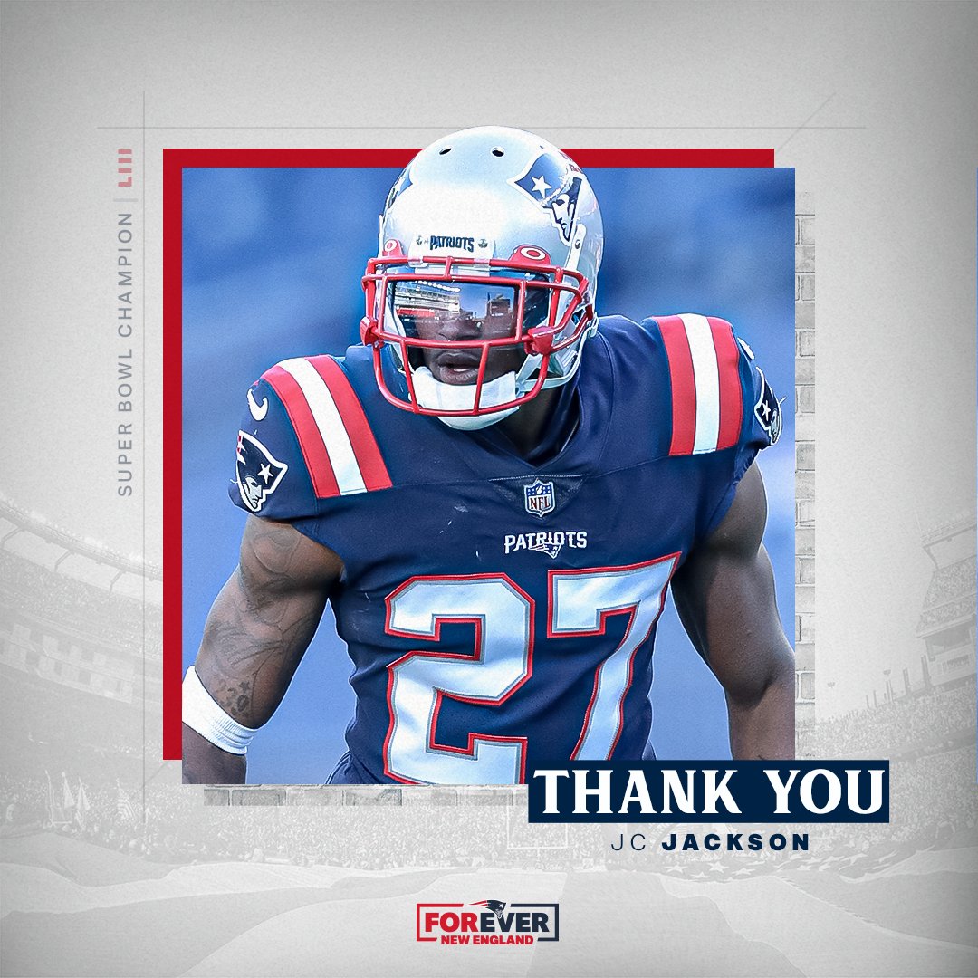 New England Patriots (@patriots) on Twitter photo From UDFA to <a href="/MR_INT/">J.C. Jackson</a>.
Thank you, J.C.! From UDFA to <a href="/MR_INT/">J.C. Jackson</a>.
Thank you, J.C.!