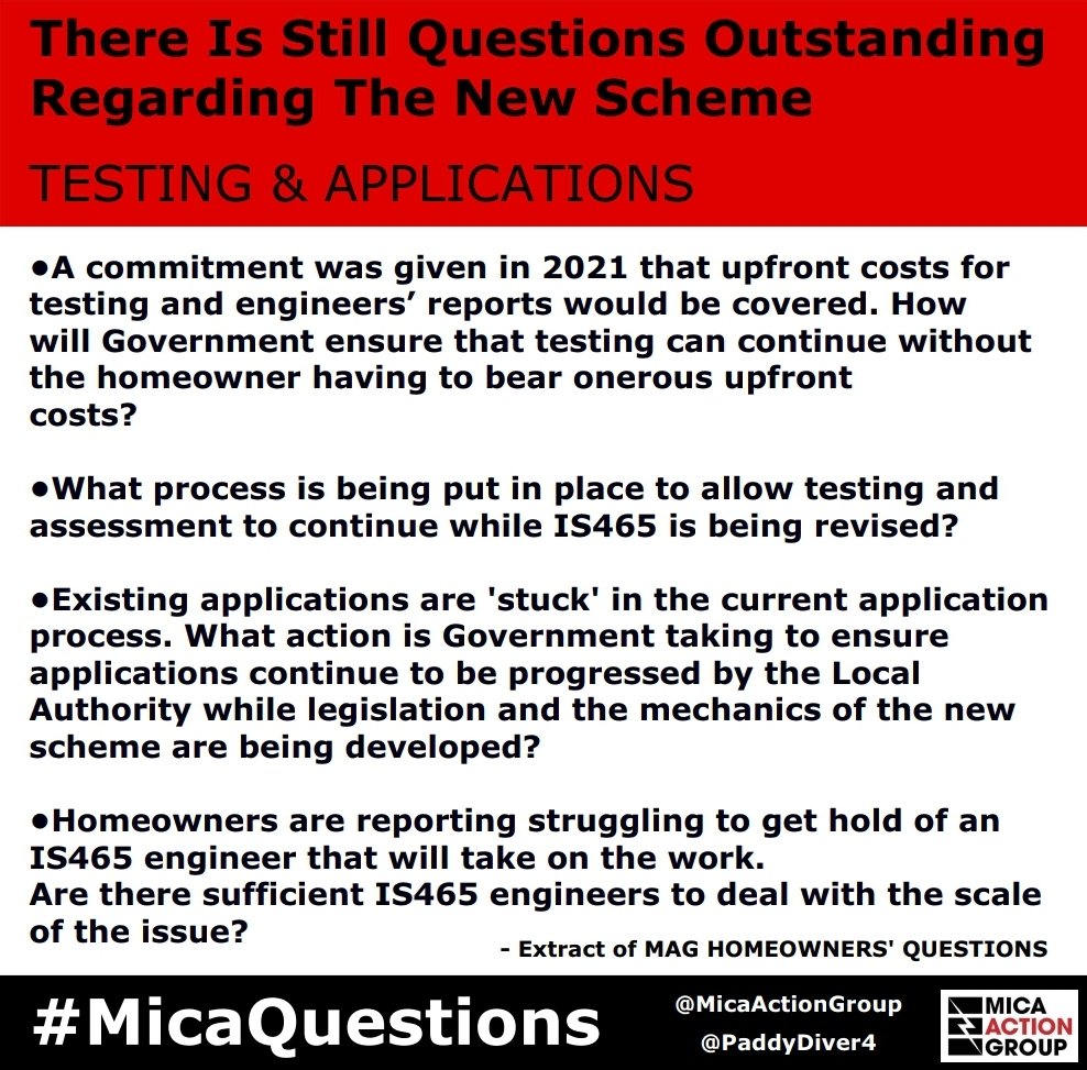mag_justice's tweet photo. Questions and Uncertainty is what Mica &amp; Pyrite homeowners are facing. 
See extract from our Homeowner Question Document re testing and the application process. 

#MicaRedress #MicaAmberWk1 https://t.co/L8NPaAuX4r