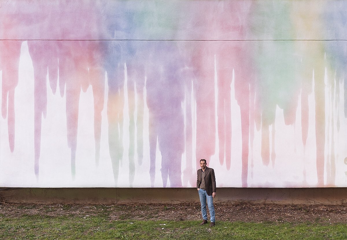 OTTOGallery's tweet photo. L’opera di #MatteoMontani Nei colori del giorno (progetto vincitore del PAC 2020 promosso dalla DGCC-MiBAC) sarà inaugurata al Museo Manzù di Ardea il 16 marzo alle 16.30. #contemporaryart @MiBAC_Culture #pac2020 #painting #spectrum #rainbow https://t.co/bY1JawsId6