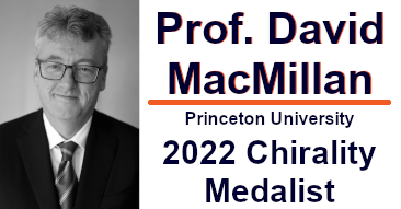chirality2022's tweet photo. Congratulations Prof. David MacMillan on winning the 2022 Chirality Medal! We are honored to have him join us in July to give an acceptance lecture at Chirality 2022! #chirality2022 https://t.co/yRiYAEnLhK