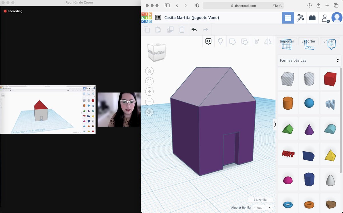 Tarde de diseño para impresión 3D con #Tinkercad en <a href="/FacSalud_UCLM/">FacSalud_UCLM</a> by <a href="/Vaalpo/">Vanesa AP</a> &amp; #BeatrizBiel. Este “programita” me flipa.