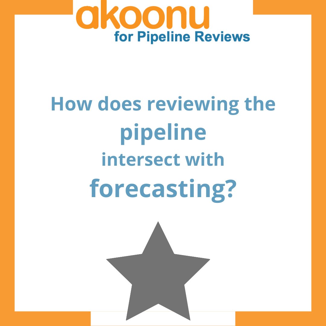 How does reviewing the pipeline intersect with forecasting in the businesses you've worked with? How has this changed as the business has grown in size or complexity?