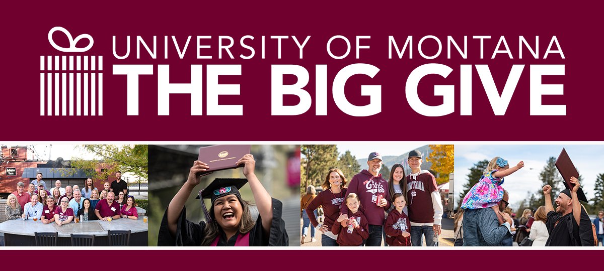 grizalum's tweet photo. It's time for the Big Give, #GrizNation! Join alumni and friends across the globe in making a BIG difference on this special day of giving. #UMBigGive

Help us build a stronger community for all Griz ➡️ https://t.co/QbvC8T0HJt https://t.co/fXNhwEJnMO