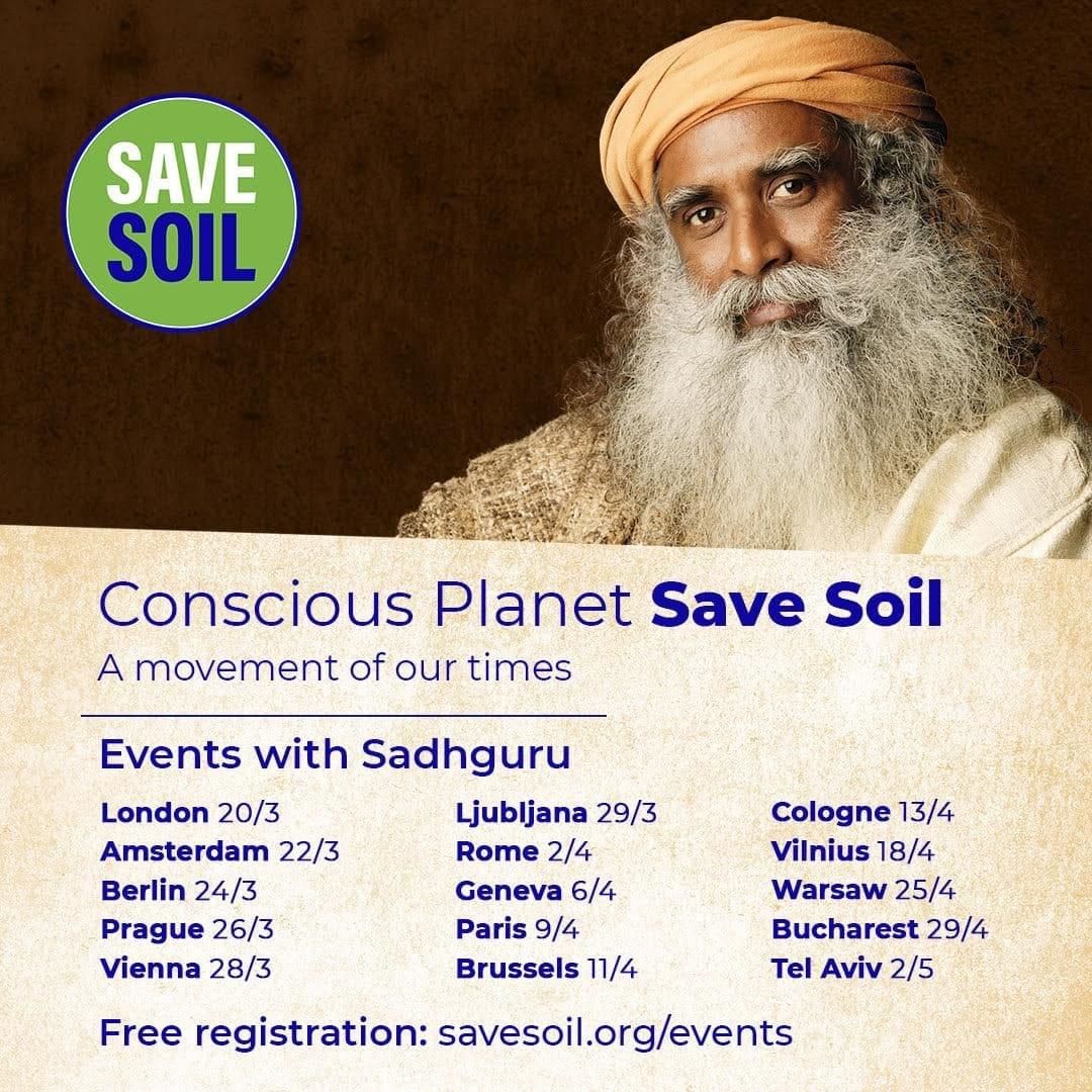 ManishTiwariUK's tweet photo. The #SaveSoil movement spearheaded by the Isha Foundation and @SadhguruJV  is a clarion call for human existence. To learn more and how you can help save soil, visit https://t.co/2vQtSNhReY. Look out for Billboards and Buses in London spreading the message. https://t.co/u4nGBYCOoT