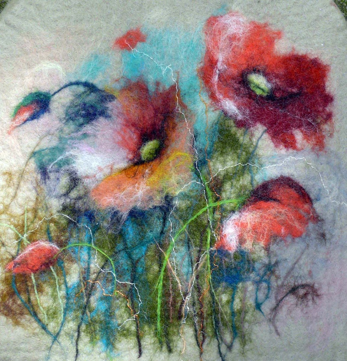 'Water colour' felt artwork by artist Renata Kraus #WomensArt