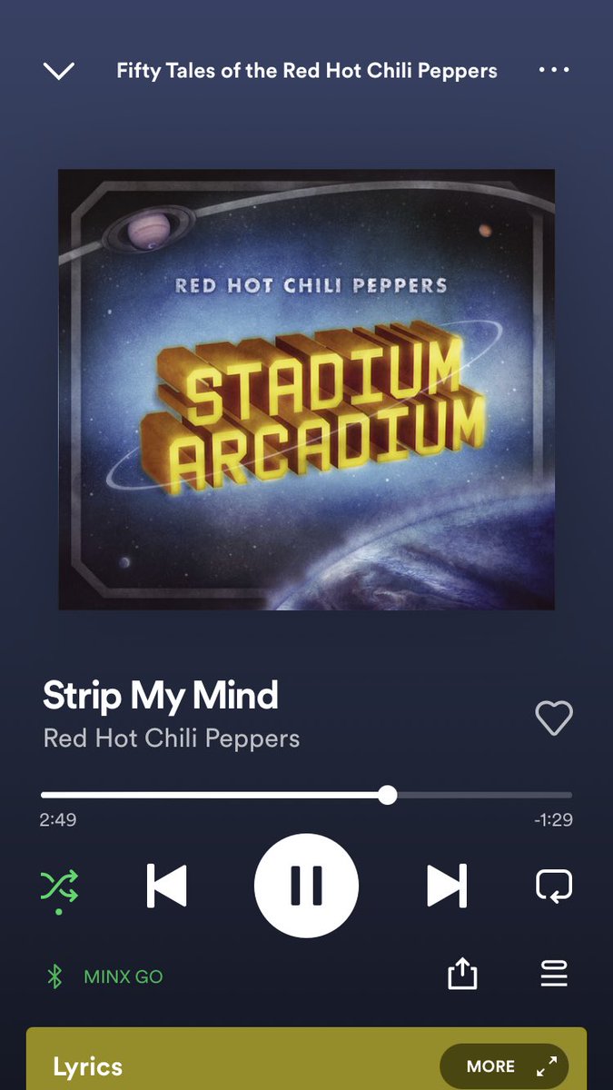 KurtMcBain's tweet photo. The solo maybe short but it’s from the Gods. #StripMyMind #redhotchilipeppers #RHCP 🎸🤘🏻 https://t.co/TPEAmgwAGO