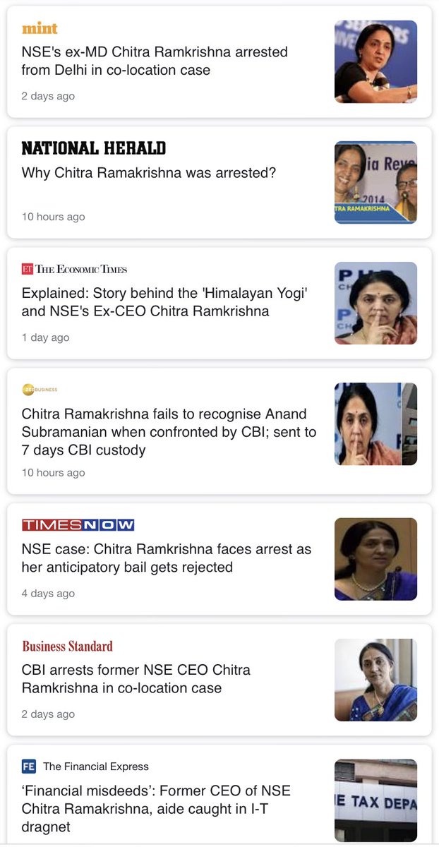 Profdilipmandal's tweet photo. Why there is NOT even a single photo of Chitra Ramakrishnan
of the infamous #NSE_Scam
while being arrested/being produced in court?

That speaks volumes of 
"Brahmin Privilege" in Indian Media!

Always dressed in 'Kanjivaram' sarees Madam enjoys privilege, but not A. Raja. @kryes https://t.co/nZdvGpjB4z